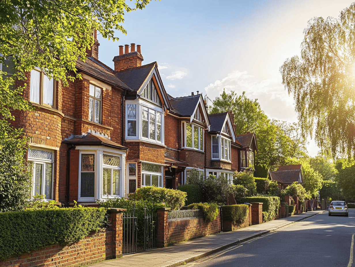 Attractive Victorian house on a leafy road