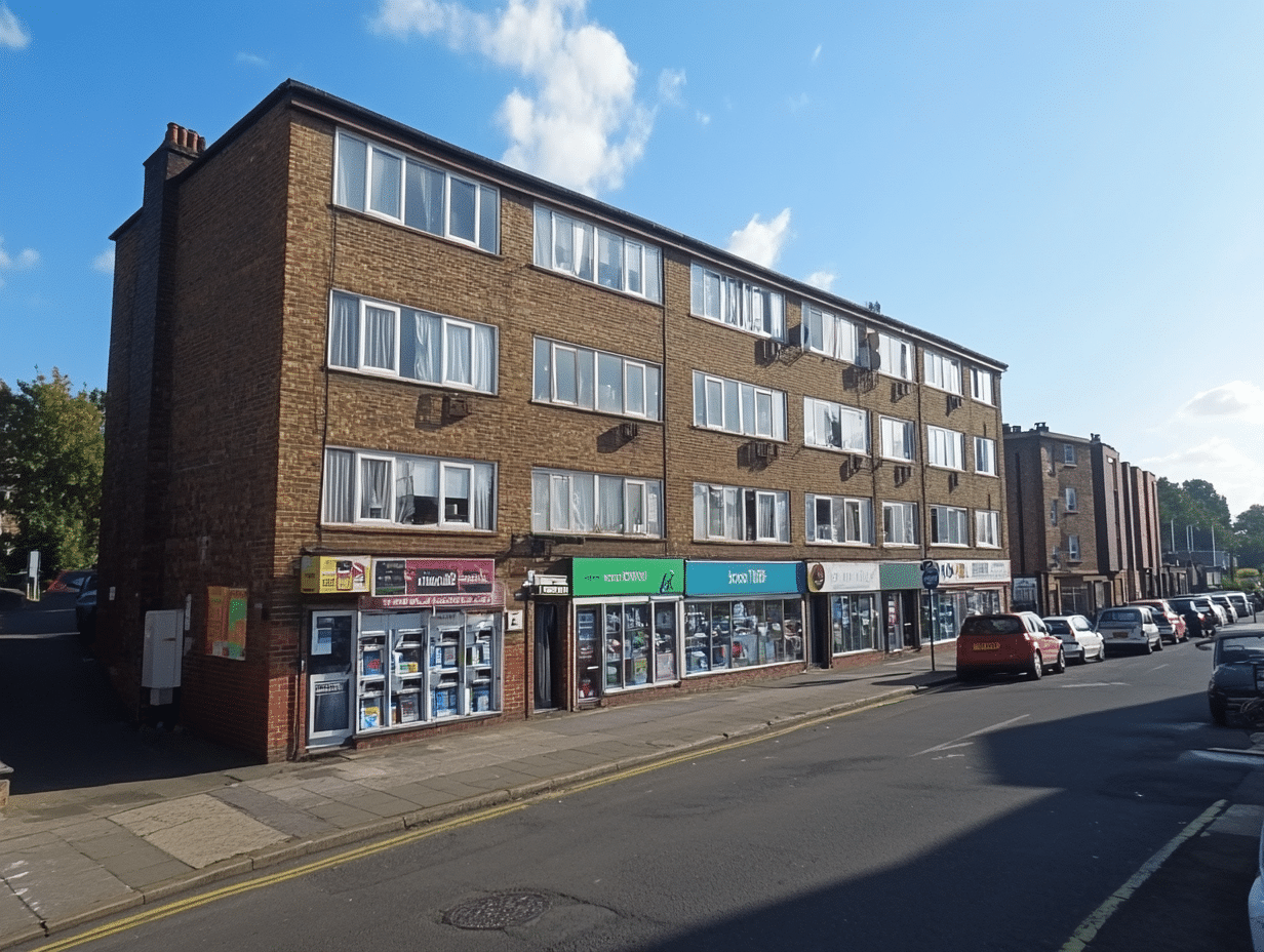 Selling a property above a parade of commercial premises in the UK