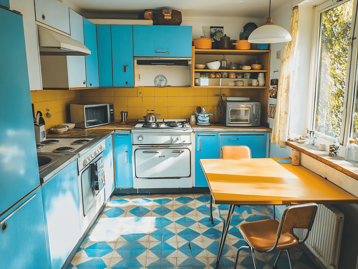 Unmodernised kitchen from a British home