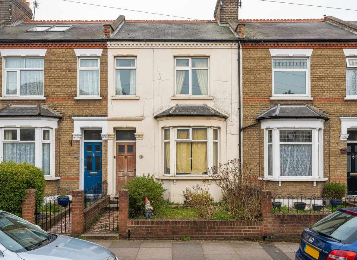A tired but sound house in need of improvement between smart neighbours on a desirable street, the worst house on the best street that sells well at auction