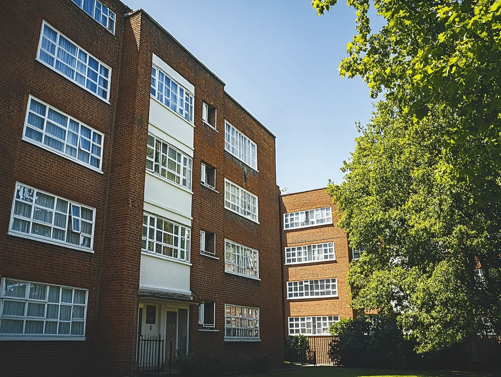 A block of 1930s purpose-built leasehold flats