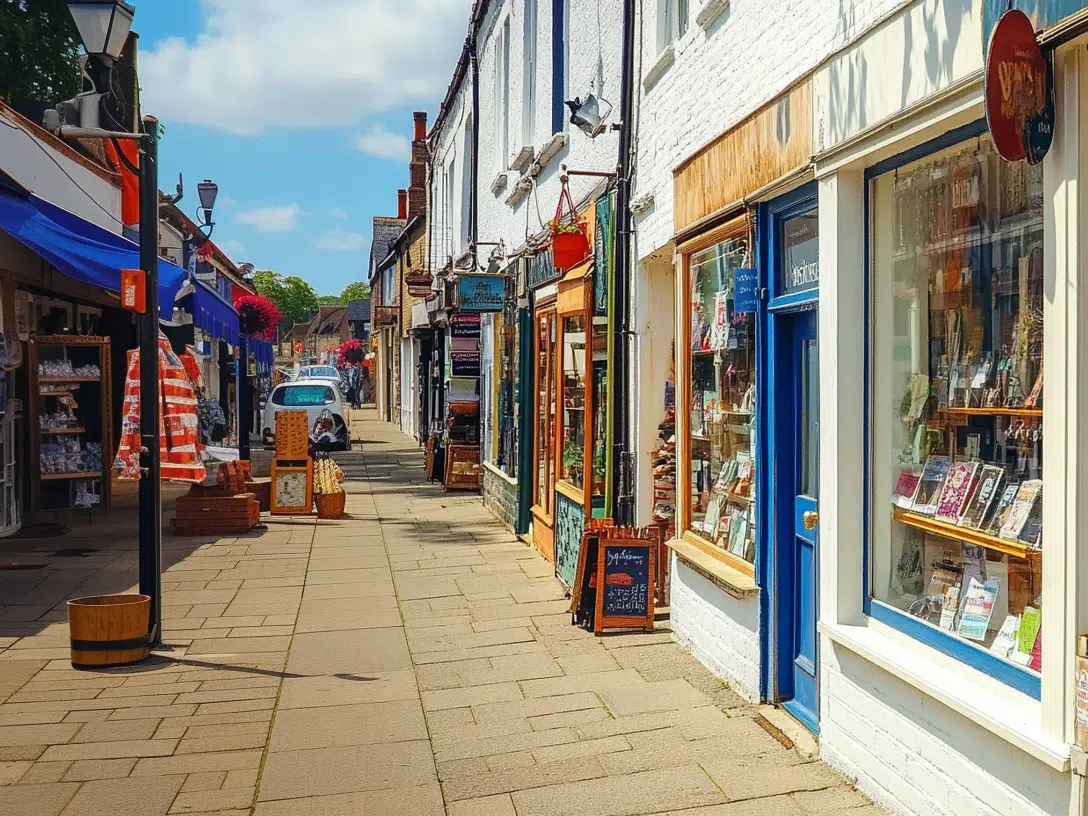 Commercial properties on a British high street