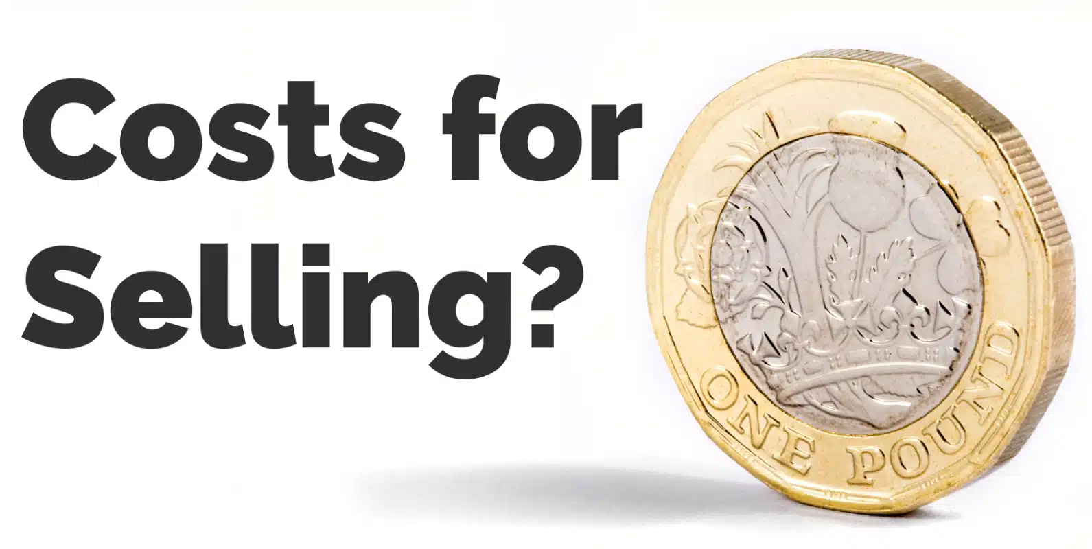 Costs for selling a house at auction - shown with a pile of pound coins