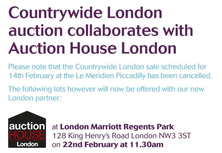 Countrywide announce their new London partner - Auction House London