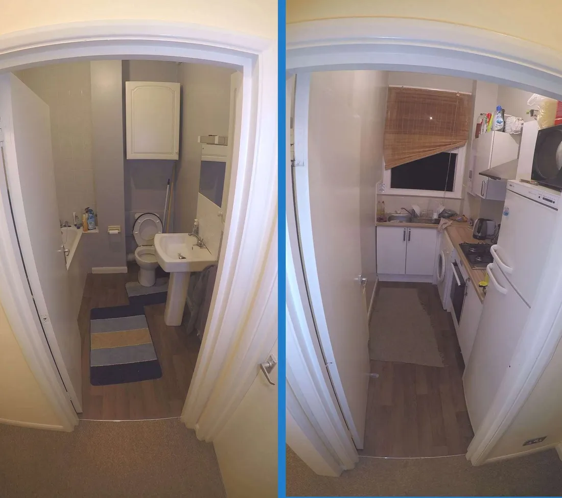 Flat 5, 1205 London Road - bathroom and kitchen
