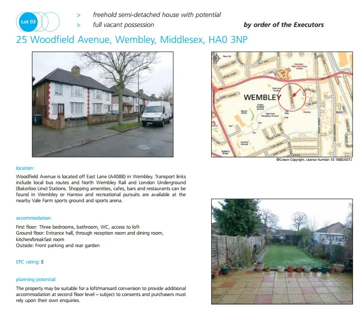 25 Woodfield Avenue, Wembley, Middlesex - a probate property for sale at auction