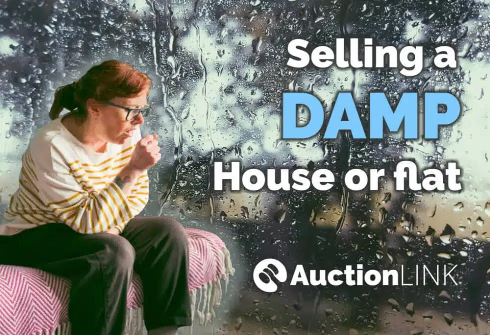 Selling a damp house or flat - a person by a rain-covered window