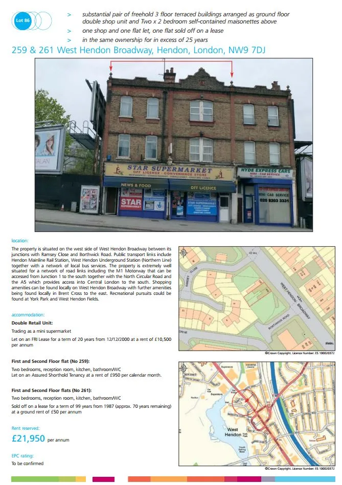 A tenanted commercial property for sale at auction