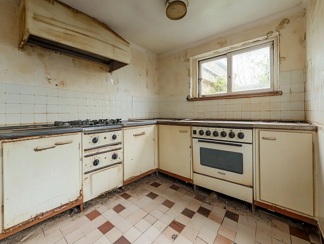 Unmodernised British kitchen